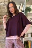 Essential Cashmere Blend Sheer Layering Top Rose