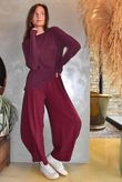 Essential Cashmere Blend Sheer Layering Top Damson 