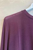 Essential Cashmere Blend Sheer Layering Top Aubergine /4=