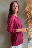 Essential Jersey Layering Long Sleeve Top Burgundy