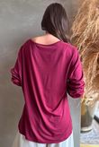 Essential Jersey Layering Long Sleeve Top Burgundy