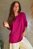 Essential Jersey Layering Long Sleeve Top Magenta
