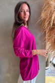 Essential Jersey Layering Long Sleeve Top Magenta