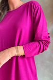 Essential Jersey Layering Long Sleeve Top Magenta