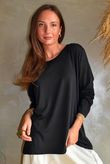 Essential Jersey Layering Long Sleeve Top Black 