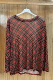  Essential Mesh Layering Top Tartan Red