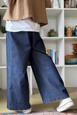 Essential Stretch Flat Front Wide Leg Jean Dark 