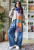 Essential Stretch Flat Front Wide Leg Jean Mid