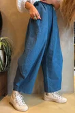 Essential Stretch Horseshoe Jean Mid Denim