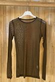 Essential Stretch Mesh Layering Top Brown /20=