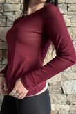 Essential Stretch Mesh Layering Top Burgundy /15 