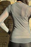 Essential Stretch Mesh Layering Top Grey /20