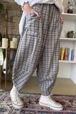Felix Plaid Shelby Barrel Pant Black