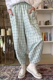 Felix Plaid Shelby Barrel Pant Mint
