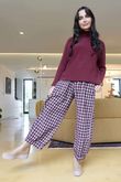 Fergus Demi Bloom Pant Burgundy