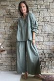 Frame Cotton Classic Pin Tuck Smock Khaki