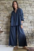 Frame Cotton Classic Pin Tuck Smock Navy