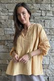 Frame Cotton Classic Pin Tuck Smock Tuscan Sun