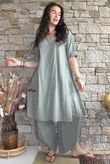 Frame Cotton Pocketed A Line Dress Khaki