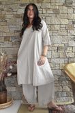 Frame Cotton Pocketed A Line Dress Stone