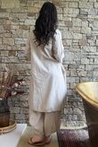 Frame Cotton Pocketed A Line Dress Stone