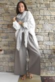 Frame Cotton Shirring Waist Wide Leg Pant Earth