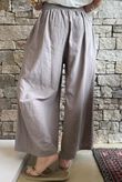 Frame Cotton Shirring Waist Wide Leg Pant Earth