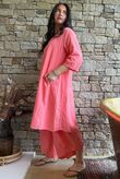 Frame Cotton Slant Pant Coral