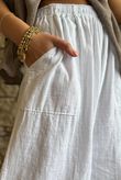 Frame Cotton Slant Pant White