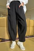 Gaberdine Shelby Barrel Pant Black