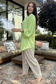 Golden Threads Dobby High Low Shirt Soft Lime `/11 