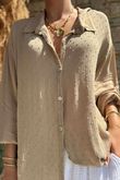 Golden Threads Dobby High Low Shirt Tan /10 =