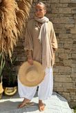 Golden Threads Dobby High Low Shirt Tan /10 =