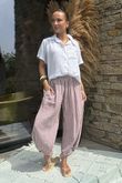 Hamptons Weekend Twist Pant Plum