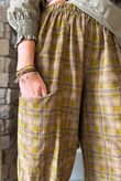 Heritage Needlecord Plaid Relaxed Barrel Pant Mucky Olive & Camel