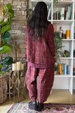 Heritage Needlecord Plaid Swing Top Aubergine & Indian Pink