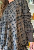 Heritage Needlecord Plaid Swing Top Black & Chocolate