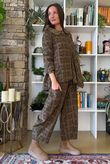 Heritage Needlecord Plaid Swing Top Khaki & Camel
