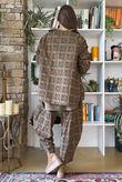 Heritage Needlecord Plaid Swing Top Khaki & Camel