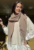 Highland Cotton Cashmere Scarf Oat 