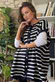 Hoxton Stripe Gilet Navy White