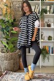 Hoxton Stripe Gilet Navy White