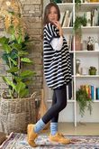 Hoxton Stripe Gilet Navy White