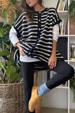 Hoxton Stripe Gilet Navy White