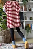 Hoxton Stripe Gilet Red Blush