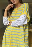 Hoxton Stripe Gilet Yellow Denim