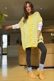 Hoxton Stripe Gilet Yellow Denim