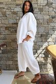Hush Pillow Cotton Boyfriend Shirt White