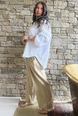 Hush Pillow Cotton Boyfriend Shirt White 