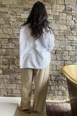 Hush Pillow Cotton Boyfriend Shirt White 
